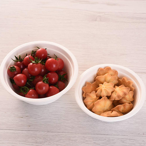 Biyobozunur yemek takımı tek kullanımlık Compostable bambu Pulp <span class=keywords><strong>8oz</strong></span> Bagasse dikdörtgen kase