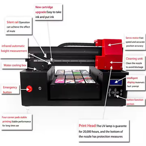 New <strong>A3</strong> <strong>Digital</strong> UV Printer Small LED Multifunctional XP600 Inkjet Flatbed Printing Machine with Solvent Ink Pump - Product Image 3
