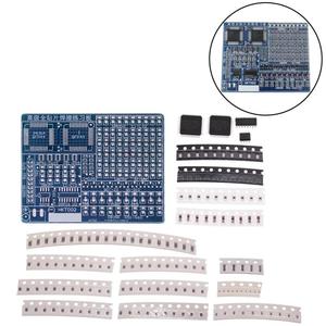 SMD NE555 CD4017 dönen yanıp sönen LED bileşenleri SMT l4400 lehimleme uygulama kurulu elektronik devre eğitim paketi DIY kiti - Product Image 3