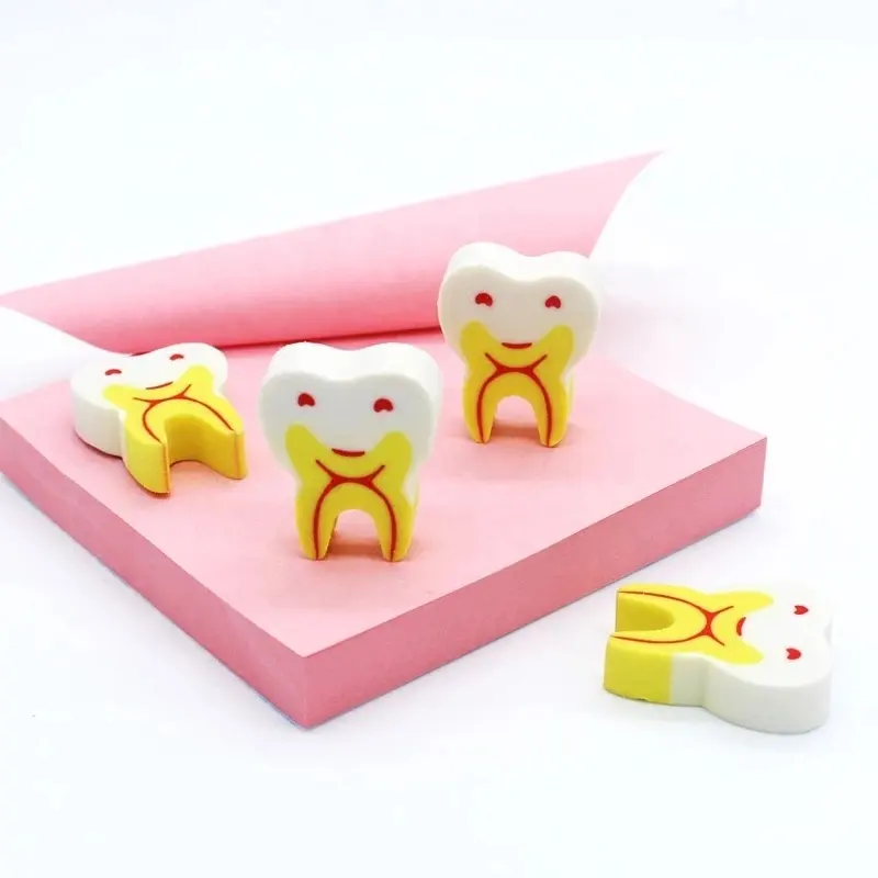 Zahnform Cartoon Radiergummi für Zahnkliniken Promotion Geschenke Gummi