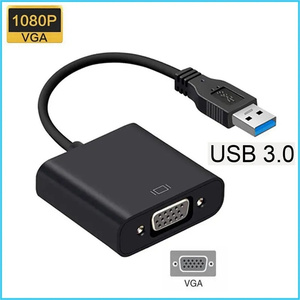 <strong>USB</strong> 3.0 to <strong>VGA</strong> Adapter External Video Card Multi Display Converter for Desktop Laptop PC Monitor Projector HDTV - Product Image 2