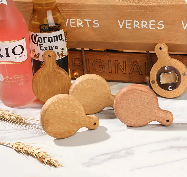 Abrebotellas de madera con logotipo personalizado, producto de madera, creativo, para vino