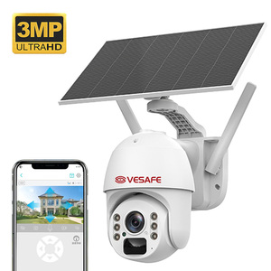 VESAFE Outdoor Night Vision <strong>3mp</strong>&amp;4mp Ip Solar Cctv Dome <strong>Camera</strong> Wireless 360 Degree Ptz Rotating Security <strong>Camera</strong> S10 - Product Image 1