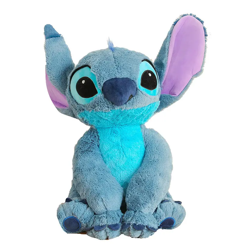 Peluche de Lilo y Stitch de 30-110cm, muñeco suave de dibujos animados, azul, púrpura, para parejas, juguetes de peluche para regalos de cumpleaños