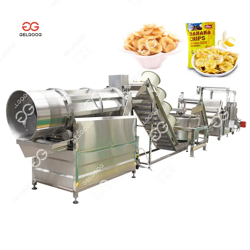Gelgoog Ligne de chips de banane plantain Processeur Machine de traitement Grande banane frite/plantain Coût de la machine