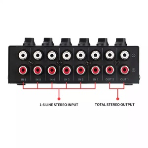 CX600 Mini Mezclador Estéreo Pasivo de 6 Canales Conector de audio RCA Multicanal para grabación de audio y video en estudio en vivo - Product Image 5