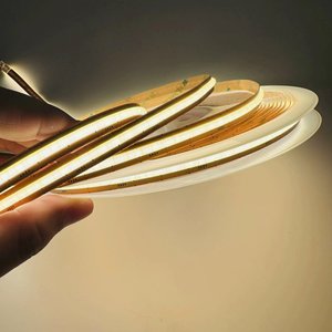Soldering Free Dotless DC12V 24V IP20 IP65 IP67 IP68 <strong>CRI</strong> <strong>90</strong> COB Strips 8MM 720EDs/m 3000K 6500K Free Cut Cob <strong>Led</strong> Light Strip - Product Image 5
