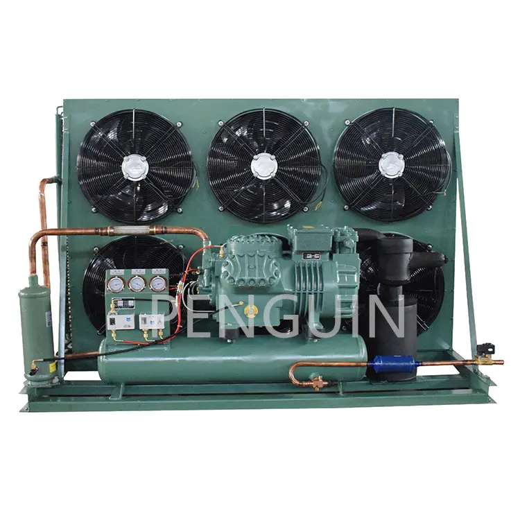 Compressor condensador para congelar, 3hp 5hp 12hp 20hp 30hp 40hp sistema de unidade de condensamento para quarto frio