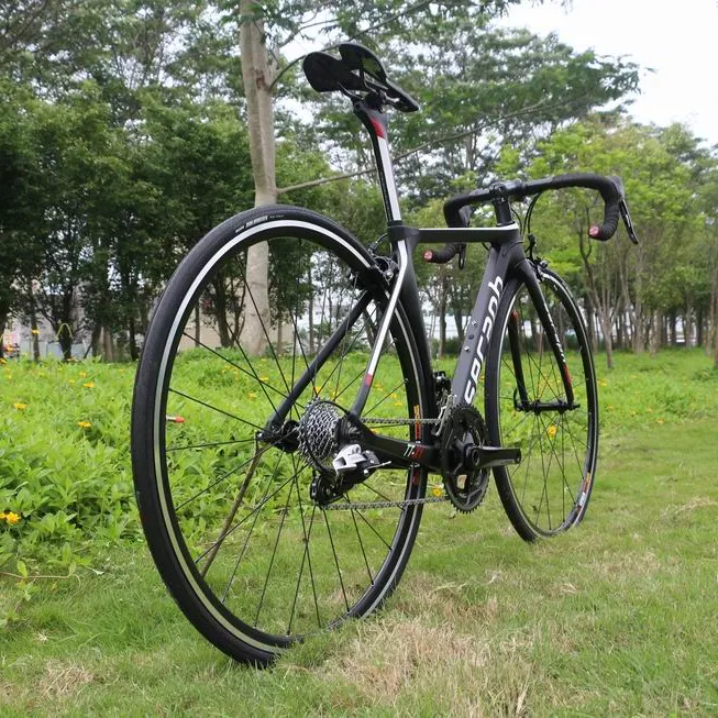 Bicicleta de carretera aero de fibra de carbono completa china, bicicleta de carretera aero de carbono completa 22 velocidades
