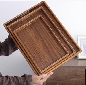 北欧风格胡桃木长方形茶盘 - Product Image 5