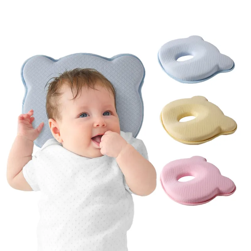 Oreiller en mousse à mémoire de forme confortable en coton biologique personnalisé pour nouveau-né