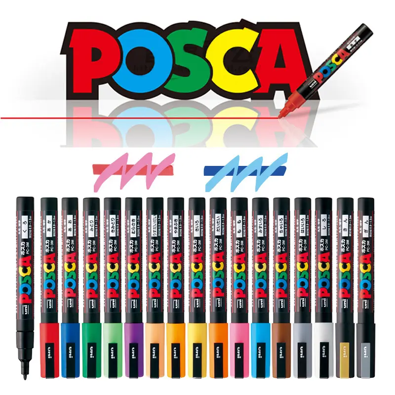 Uni Posca Bijenteelt Verf Marker Pennen-PC-1M 1MR 3M 5M 7M 8K-Alle maten