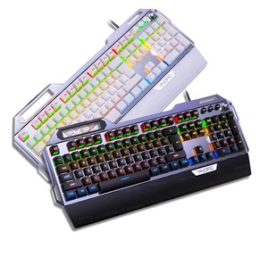 Nueva actualización K100 perilla multifunción Teclado mecánico profesional para juegos 108 teclas 12 luz RGB teclado de computadora con cable