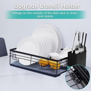 Taş kurutma matı çanak süzgeçli çanak raf ve bulaşık kurutma rafı için mutfak sayacı - Product Image 3