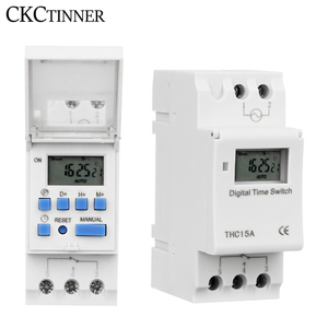 Relè temporizzato programmabile Controller interruttore 12V 24V 48V ca 110V 220V contatore settimanale elettronico Timer digitale LCD THC15A
