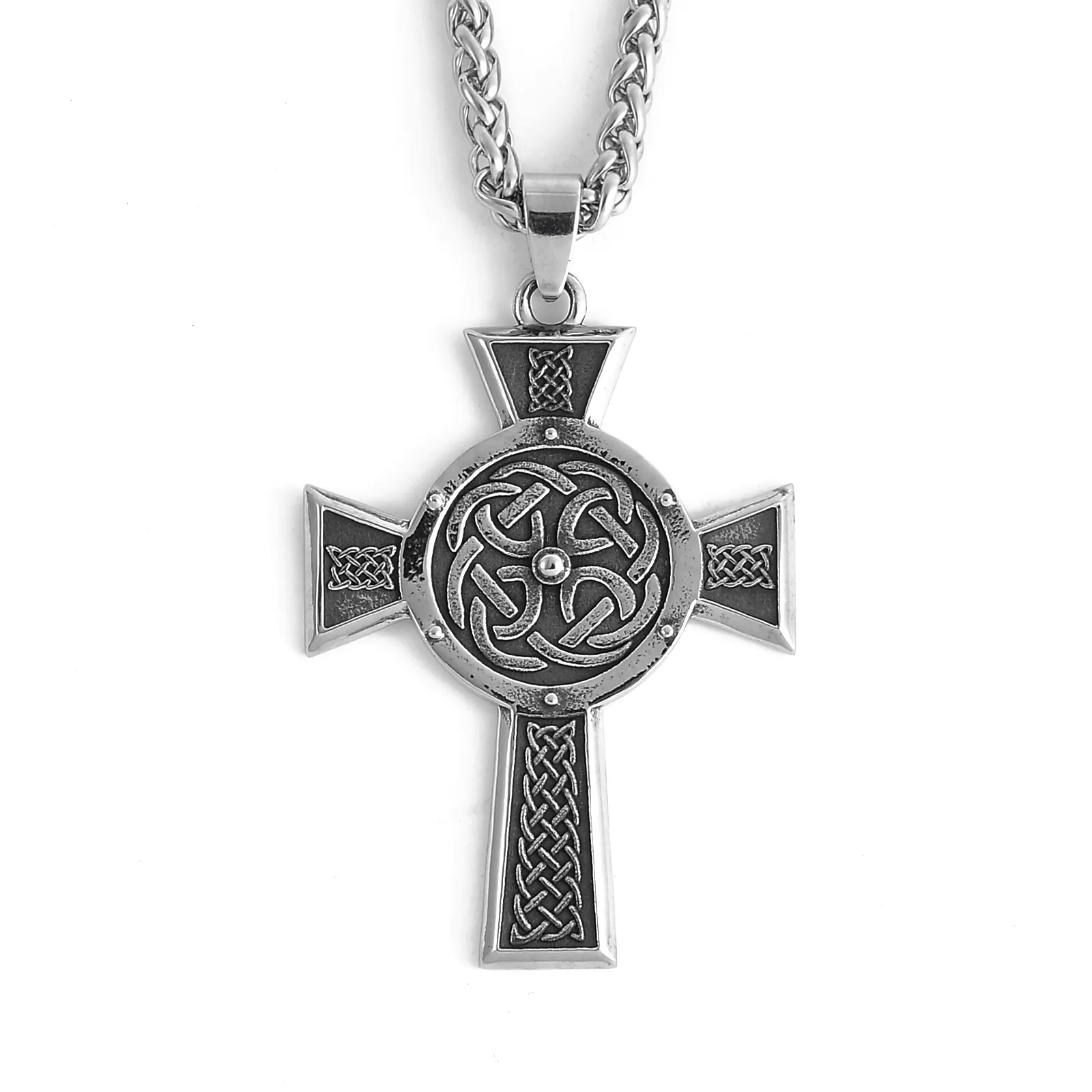 Nordic Design Scandinavische Souvenirs Rvs Norse Celtic Cross Ketting Viking Sieraden