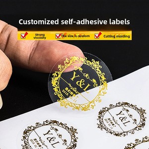 Pegatinas con logotipo de dibujos animados de diseño gratuito, código QR de PVC personalizado, autoadhesivo transparente, estampado en caliente, pegatinas de marca registrada coloridas - Product Image 2