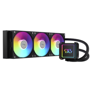 Coolleo 360 Đen argb làm mát bằng nước trường hợp máy tính vô hạn Gương Thần ánh sáng đồng bộ hóa hỗ trợ 1700/AM5 4pin cho CPU Cooler - Product Image 1