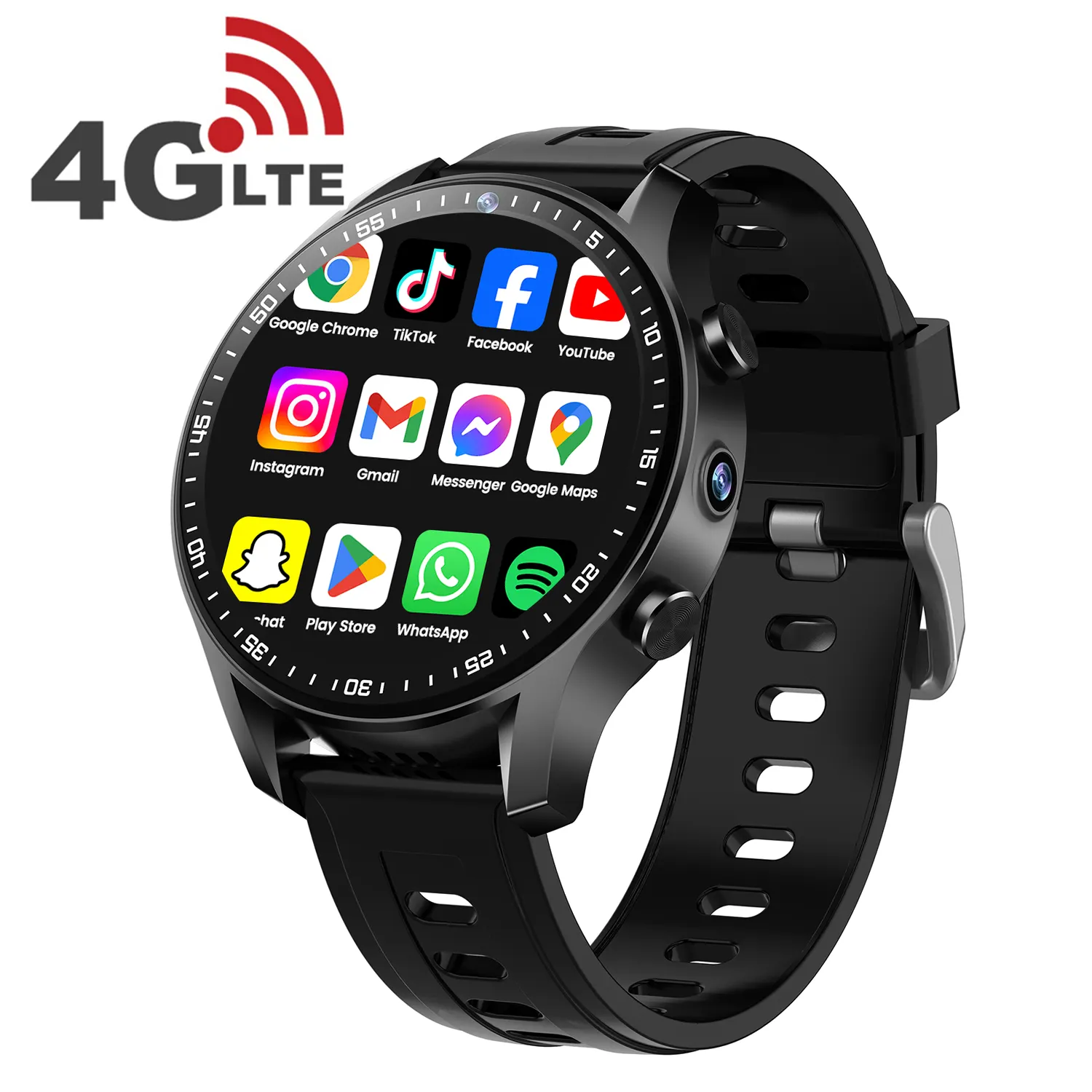 VALDUS ساعة يد ذكية يدعم 4G Android مزودة بكاميرا عالية الوضوح وتقنية التعرف على الوجه وتقنية التنبؤ بالصوت وتقنية التتبع GPS وخاصية AMOLED وبطارية 700 مللي أمبير ساعة يد ذكية X700S مدفوعة للتنزيل والتطبيقات