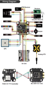 TYI F405 V3 50A F4 4-in-1 uçuş kontrol yığını Tuning FPV ESC uzaktan erişim yarış Drone kullanımı akülü aksesuar - Product Image 3