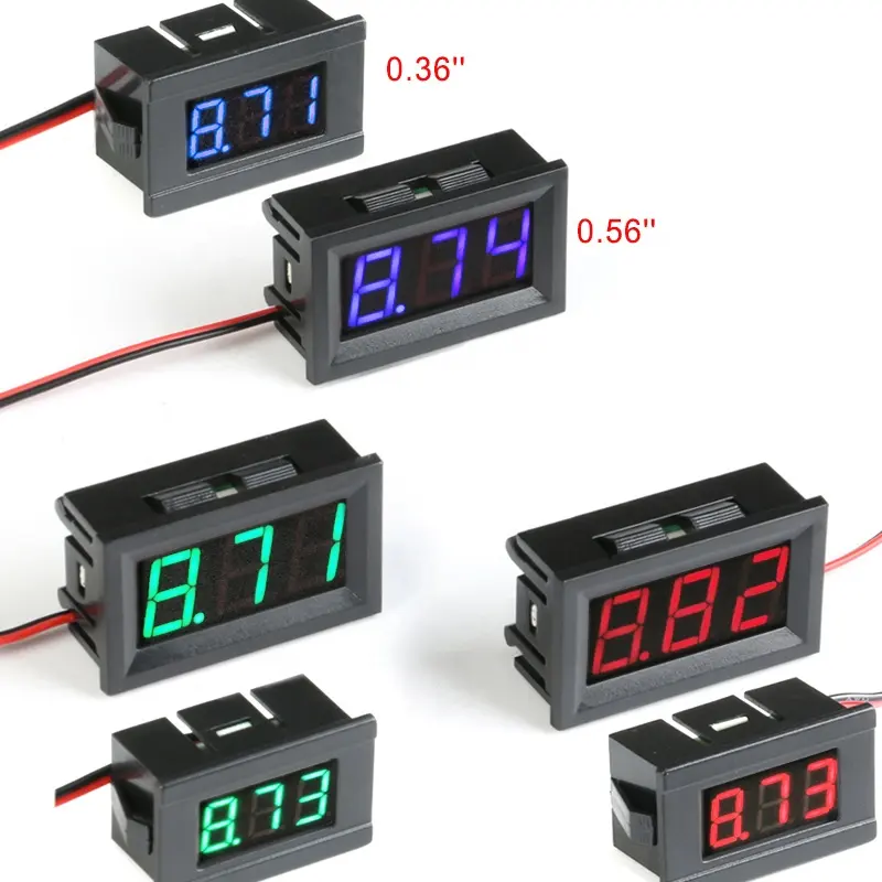 Nova 2-Fio de Tensão DC 4.5V para 30V Motocicleta Medidor De Tensão Testador de Bateria de Carro Mini Display LED 0.36in 0.56 '«Voltímetro Digital