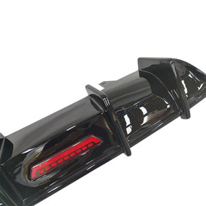 סגנון kb b9 מפזר שפתיים אחורי שחור עבור <span class=keywords><strong>audi</strong></span> a4 b9 2017-2019 החלפת פגוש אחורי - Product Image 6