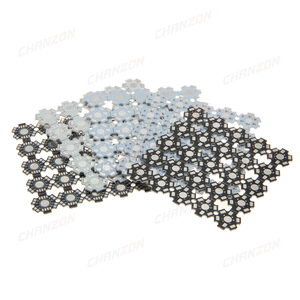 Chanzon 1W <strong>3W</strong> 5W LED Heat Sink 2 4 6 8 Pins Aluminum Base Plate Panel PCB Circuit Board Black White DIY for LED 1 3 5W RGB - Product Image 6