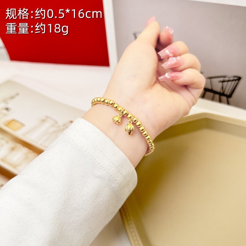 Pulsera de natación S2544, loto dorado.