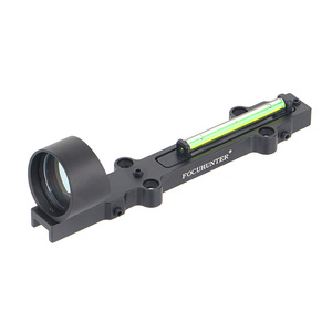 FOCUHUNTER戦術1x 28mmファイバーグリーンサークルドットサイトリブマウントバッテリー無料ハンティング耐衝撃性防水グリーンドットスコープ - Product Image 5