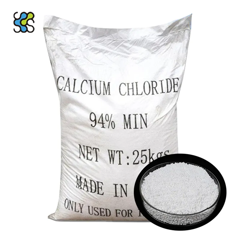 Proveedor de China Cloruro de calcio anhidro 94% Cacl2 Gránulos blancos