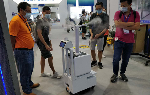 Unmanned security and disinfection robot autonomous robots in healthcare intelligent gas spraying disinfect robot