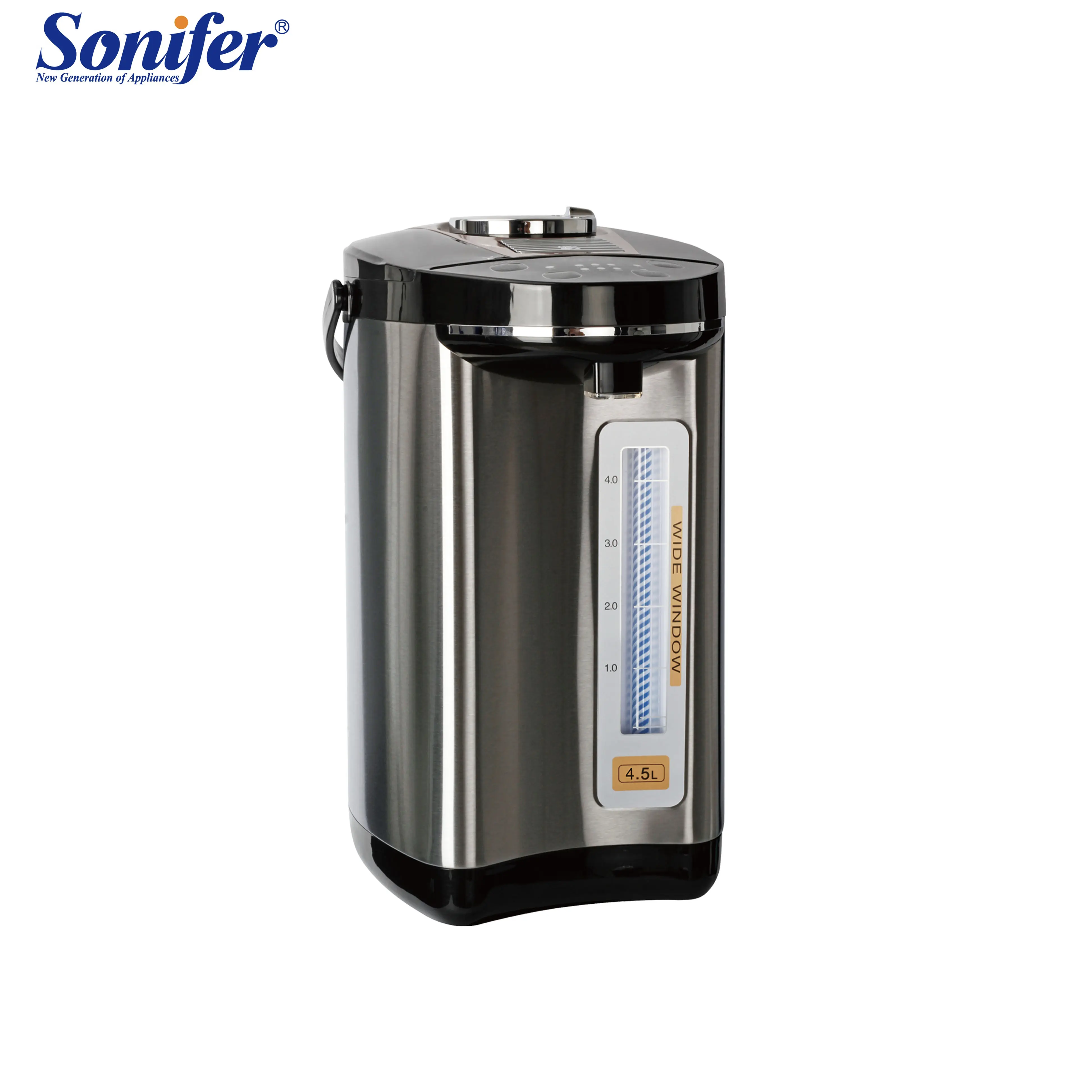 Sonifer SF-2106 bán buôn hộ gia đình 900 Wát thép không gỉ Thermo Ấm đun nước 4.5L không khí điện nồi