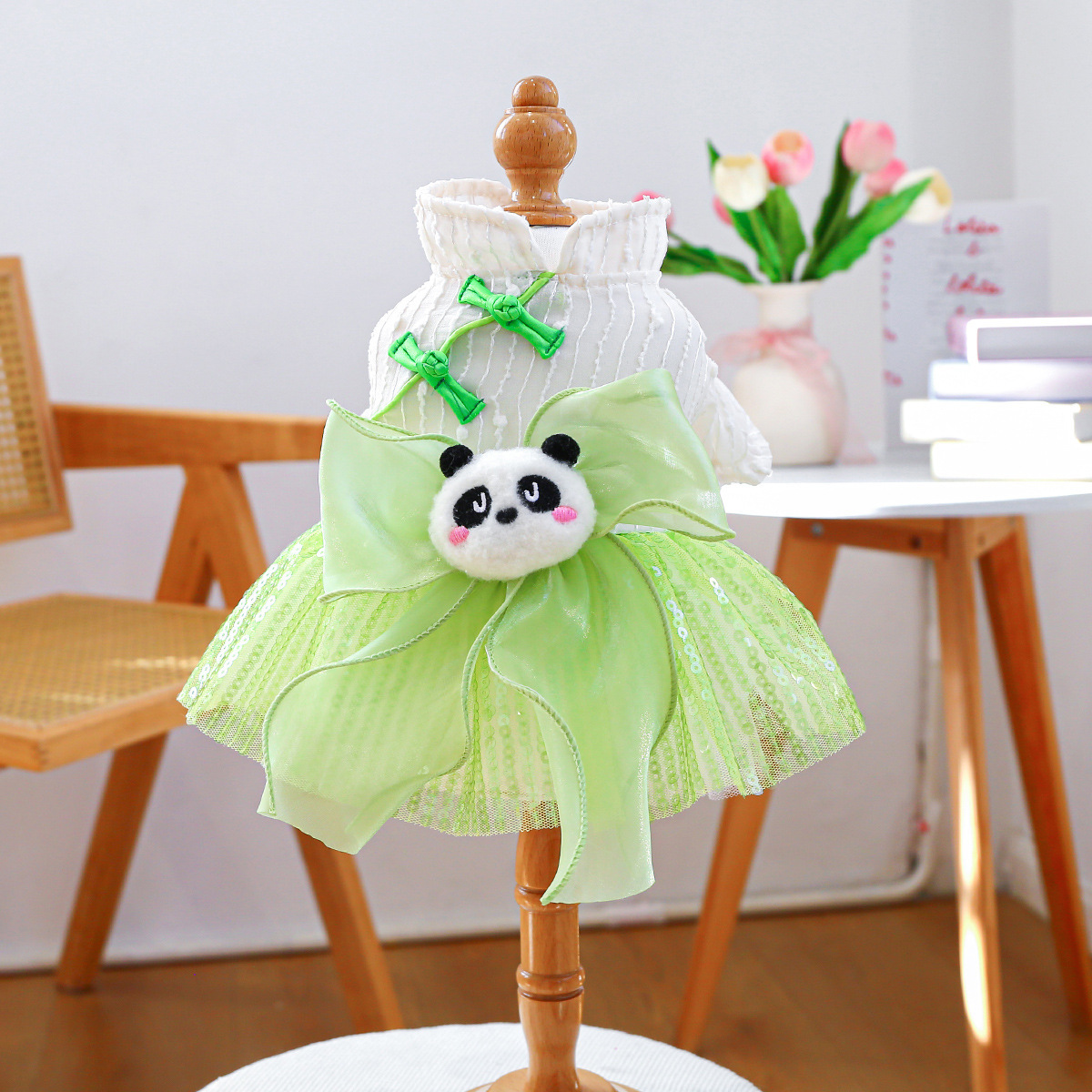 Panda dumpling tulle dress