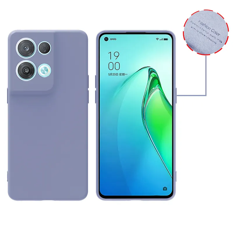 Bền chống sốc điện thoại di động Trường hợp đối với Oppo reno8 Pro tùy chỉnh da thân thiện với mềm Cover quay lại Silicone điện thoại di động trường hợp