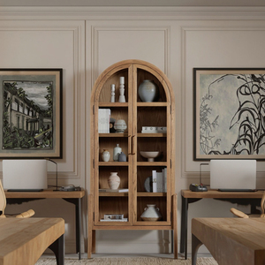 Nordic bak buku kayu padat dapat disesuaikan abad pertengahan dengan pintu kaca lemari anggur penyimpanan untuk ruang tamu Perancis - Product Image 5