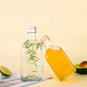 Bán Buôn Phẳng Hình Dạng Đồ Uống Chai Thủy Tinh 100M Lạnh <span class=keywords><strong>Brew</strong></span> Cà Phê Trà Nước Trái Cây Rỗng Chai Kín Cho Tequila Sử Dụng - Product Image 4