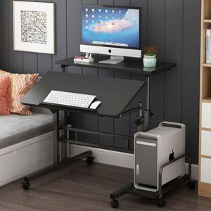 Escritorio de pie, diseño de mesa de ordenador, escritorio moderno simple, portátil, ergonomía móvil, mesa de casillero de oficina - Product Image 6