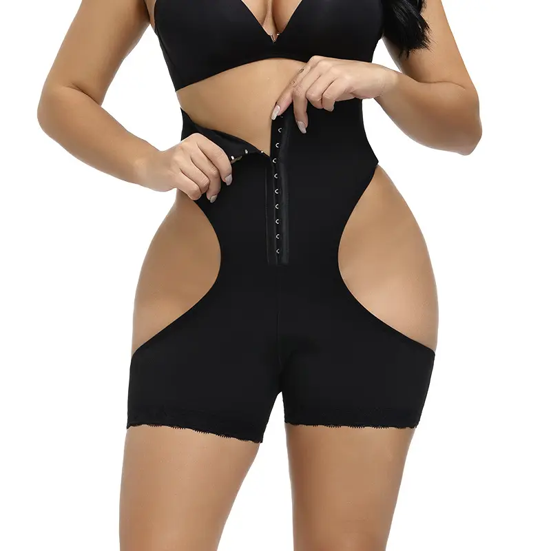 Factory Wholesale Women Waist Trainer High Waist Tummy Control Thong With 2 Side Straps Butt Lifter Shape