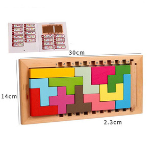 Colorido <span class=keywords><strong>3D</strong></span> russo blocos brinquedo katamino puzzle brinquedo educativo cérebro Teasers brinquedo madeira russo puzzle para crianças