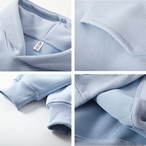 Thời Trang Dạo Phố Lông Cừu Người Đàn Ông Các Nhà Sản Xuất Kéo Hơn Áo Hevay 350 GSM Thêu Trống 100% Cotton Quá Khổ Tùy Chỉnh Hoodies - Product Image 3