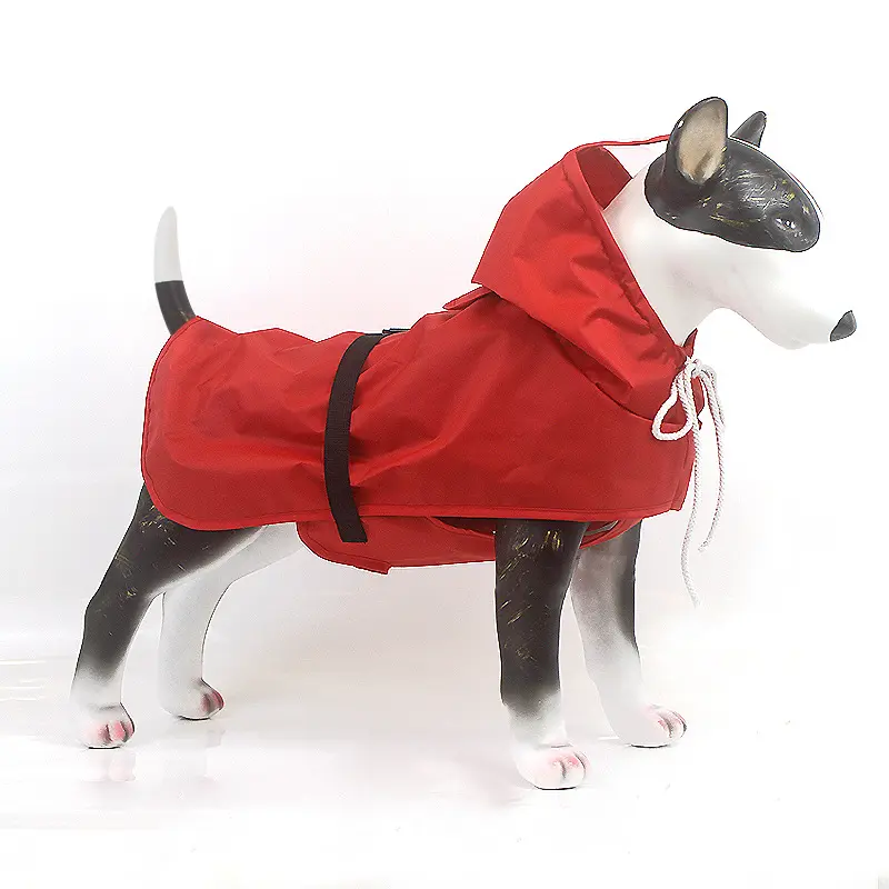 Pet raincoat yellow red waterproof thick material pet dog clothes cat large medium medium