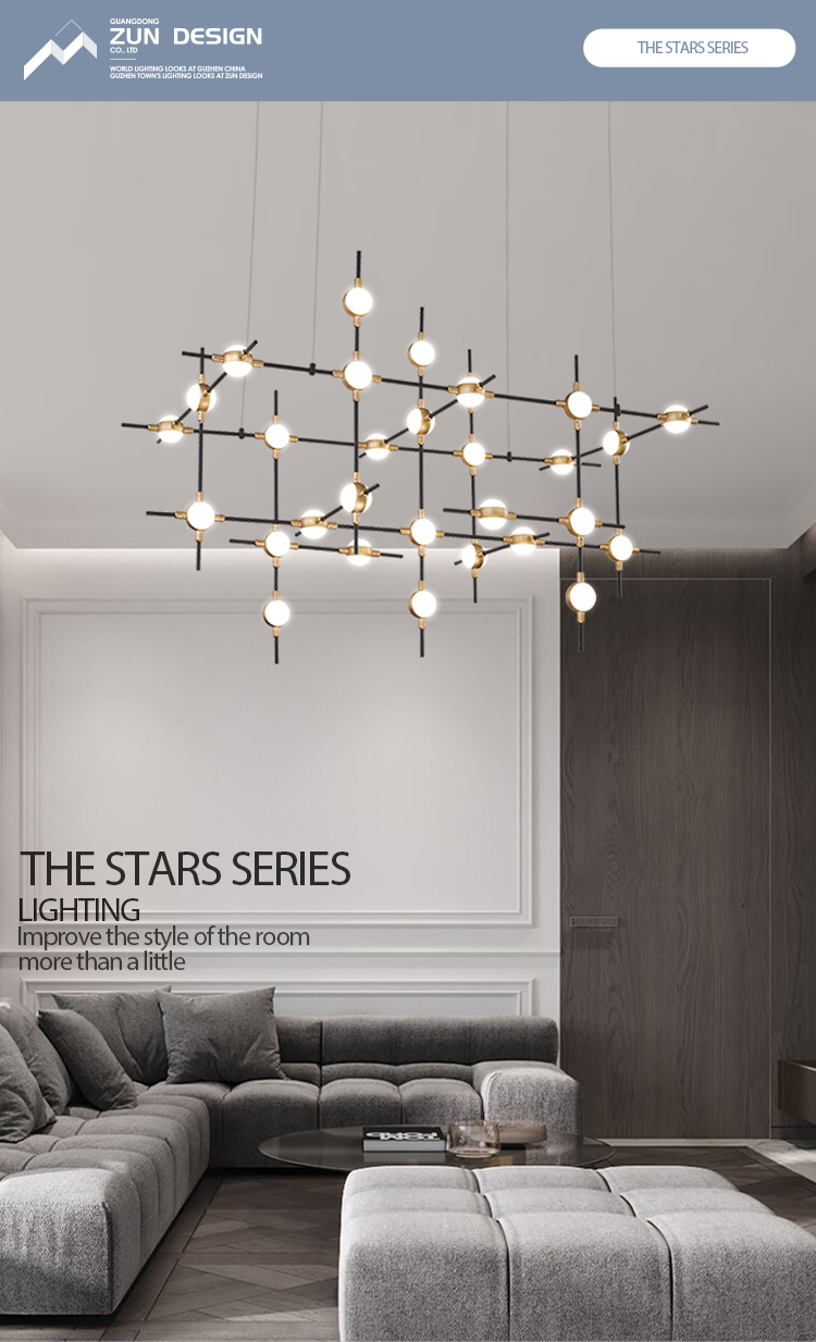 Zun Design Hot Sale Wholesale Modern Decorative PC Cover hanging gold pendant lamp for Restaurant indoor