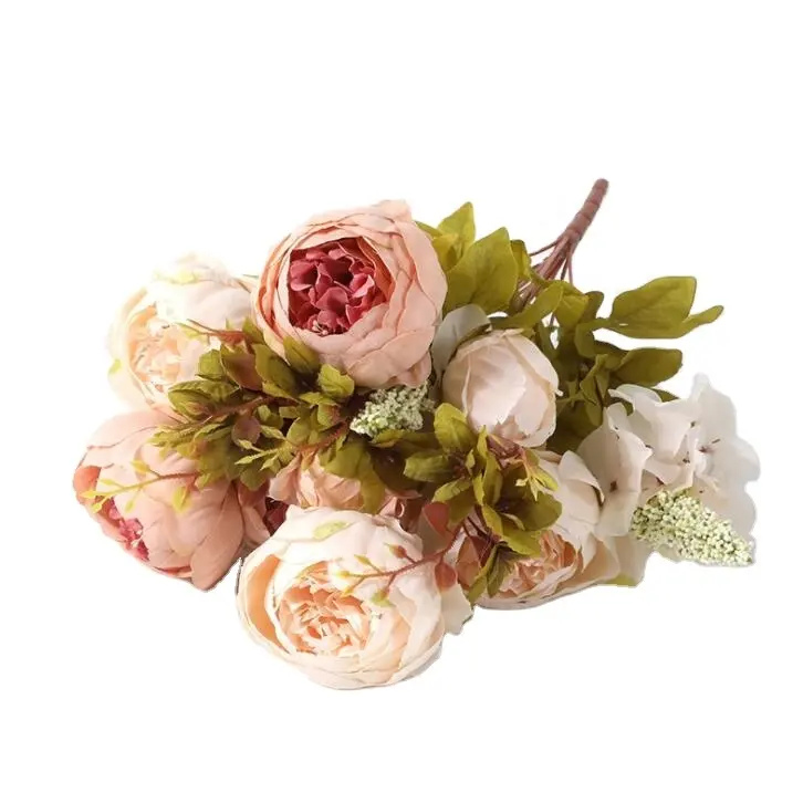 FCR301 fiori artificiali sfusi mazzi di peonia fiori autunnali da sposa