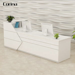 定制接待处免费样品柜台接待处接待桌l形前现金柜台 - Product Image 3