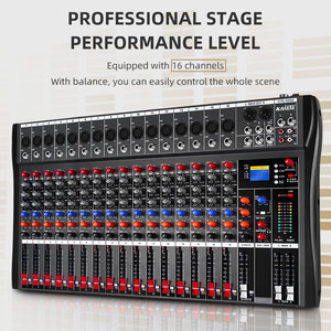 CT16-A16チャンネルプロフェッショナルスタジオオーディオミキサーBluetoothUSBDJサウンドミキシングコンソール48Vファントム