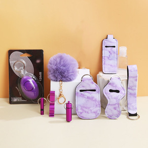 ผู้หญิง 10 ชิ้นแพ็คป้องกันตัวเองชุดพวงกุญแจป้องกันตัวเองพร้อมปลุกส่วนบุคคลลิปสติกกระเป๋านกหวีดที่เปิดขวด - Product Image 6