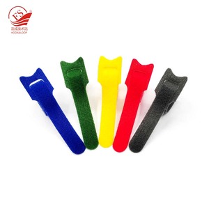 双面可重复使用尼龙t形电缆扎带钩环线包裹，带标志印刷胶带，用于包和服装