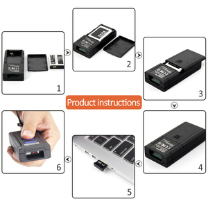 Symcode MJ-2877 BT Portable 2D Barcode Scanner with Handfree Laser Light <strong>Source</strong> and 16M Memory USB 5000 Inventory <strong>Codes</strong> Stock - Product Image 5