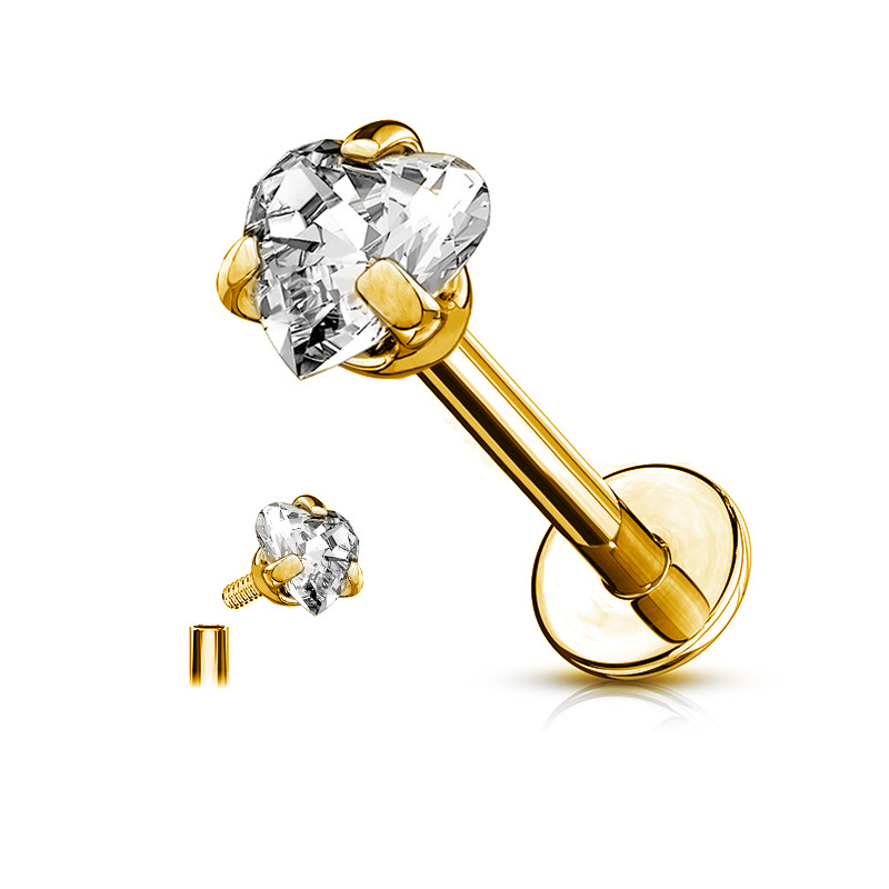 TB-0188 PVD Gold 1.2*8*3mm