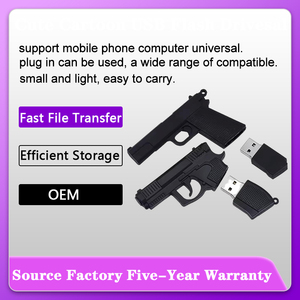GUn型Pendrive Cle USBフラッシュディスクカスタマイズされたPvc 3Dおもちゃガン形状Usbフラッシュドライブ2GB Usb 2.0 - Product Image 3